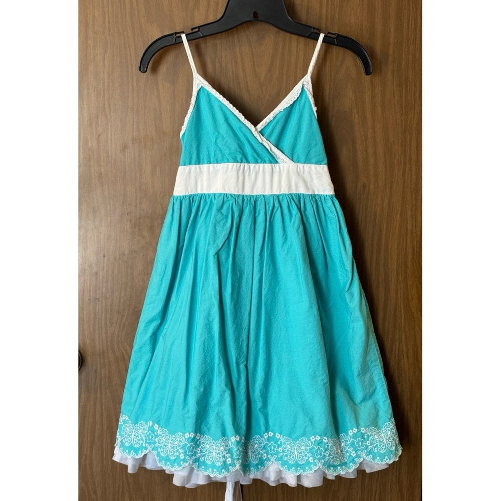 Blue Butterfly Girl's Dress - Picture 1 of 8